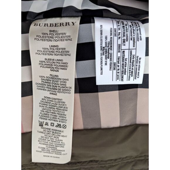 Women's Burberry Brit Long Quilted Hooded Puffer Winter Coat M - Picture 7 of 8